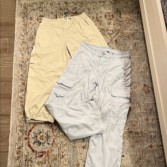 American Eagle Outfitters Pants - Beige and Light blue Cargo Pants